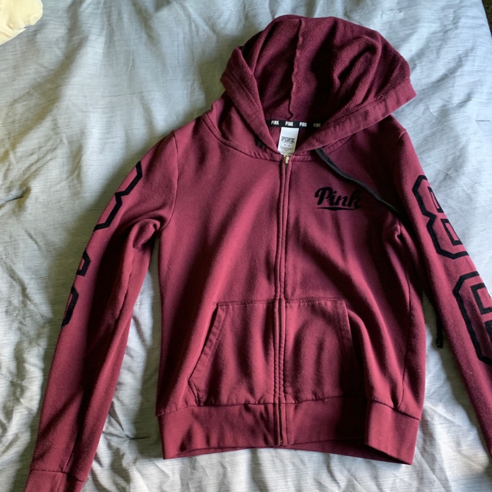 PINK zip- up hoodie